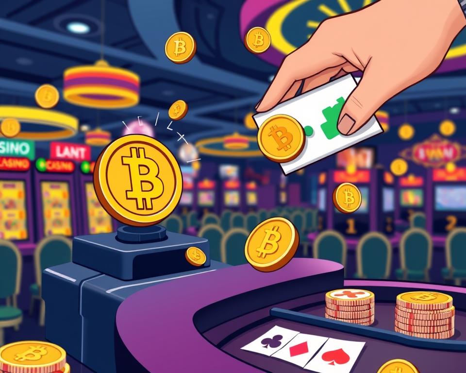 Hình ảnh tiền điện tử được sử dụng trong thanh toán casino