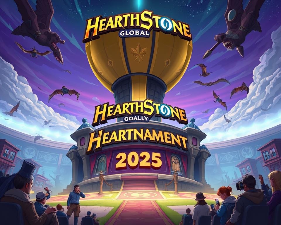Tạo hình ảnh về Hearthstone Global Tournament 2025 với các vòng loại và chung kết